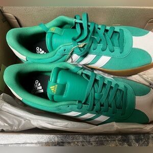 Adidas Teal and White Sneakers with Gum Sole